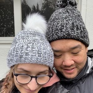 (2 pack) His & Hers Crochet Beanies